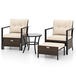  - 4 Piece Outdoor Furniture Set with Glass Topped Coffee Table - Outdoor Style Company