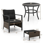  - 4 Piece Outdoor Furniture Set with Glass Topped Coffee Table - Outdoor Style Company