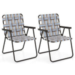  - 4 Pieces Folding Beach Chair Camping Lawn Webbing Chair - Outdoor Style Company