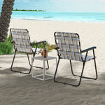  - 4 Pieces Folding Beach Chair Camping Lawn Webbing Chair - Outdoor Style Company