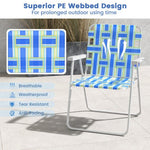  - 4 Pieces Folding Beach Chair Camping Lawn Webbing Chair - Outdoor Style Company