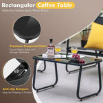  - 4 Pieces Outdoor Conversation Set with Tempered Glass Coffee Table - Outdoor Style Company