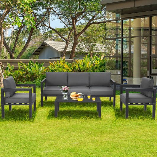  - 4 Pieces Outdoor Furniture Set for Backyard and Poolside - Outdoor Style Company