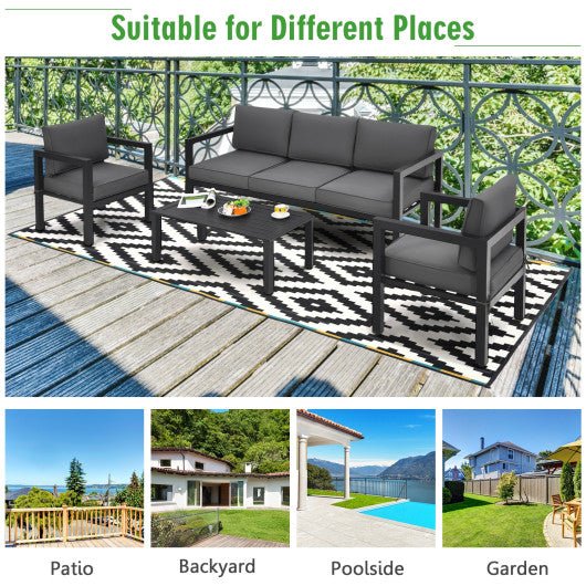  - 4 Pieces Outdoor Furniture Set for Backyard and Poolside - Outdoor Style Company