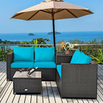  - 4 Pieces Outdoor Patio Rattan Furniture Set with Cushioned Loveseat and Storage Box - Outdoor Style Company