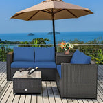  - 4 Pieces Outdoor Patio Rattan Furniture Set with Cushioned Loveseat and Storage Box - Outdoor Style Company