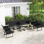  - 4 Pieces Outdoor Wicker Patio Furniture Set with Quick Dry Foam All Weather for Backyard - Outdoor Style Company