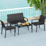  - 4 Pieces Patio Furniture Set with Heavy Duty Galvanized Metal Frame - Outdoor Style Company