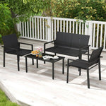  - 4 Pieces Patio Furniture Set with Heavy Duty Galvanized Metal Frame - Outdoor Style Company