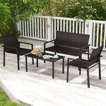  - 4 Pieces Patio Furniture Set with Heavy Duty Galvanized Metal Frame - Outdoor Style Company