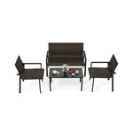  - 4 Pieces Patio Furniture Set with Heavy Duty Galvanized Metal Frame - Outdoor Style Company