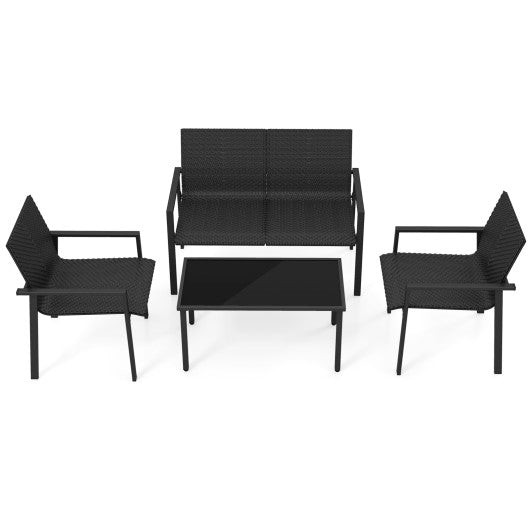  - 4 Pieces Patio Furniture Set with Heavy Duty Galvanized Metal Frame - Outdoor Style Company