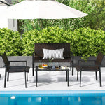  - 4 Pieces Patio Furniture Set with Heavy Duty Galvanized Metal Frame - Outdoor Style Company