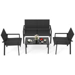  - 4 Pieces Patio Furniture Set with Heavy Duty Galvanized Metal Frame - Outdoor Style Company