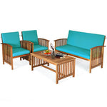  - 4 Pieces Patio Solid Wood Furniture Set - Outdoor Style Company