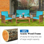  - 4 Pieces Patio Solid Wood Furniture Set - Outdoor Style Company