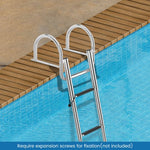  - 4 - Step Pontoon Boat Ladder Folding Swimming Ladder with Curved Handrails - Outdoor Style Company