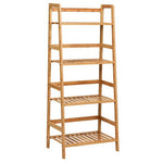  - 4 - Tier Bamboo Plant Rack with Guardrails Stable and Space - Outdoor Style Company