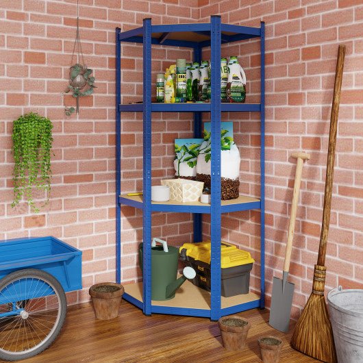  - 4 - Tier Corner Shelving Unit Adjustable Garage Storage Utility Rack for Warehouse - Outdoor Style Company