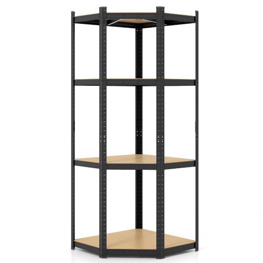  - 4 - Tier Corner Shelving Unit Adjustable Garage Storage Utility Rack for Warehouse - Outdoor Style Company