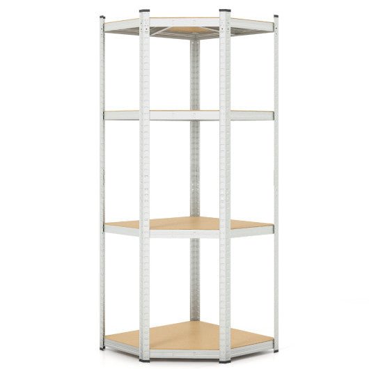  - 4 - Tier Corner Shelving Unit Adjustable Garage Storage Utility Rack for Warehouse - Outdoor Style Company