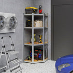  - 4 - Tier Corner Shelving Unit Adjustable Garage Storage Utility Rack for Warehouse - Outdoor Style Company