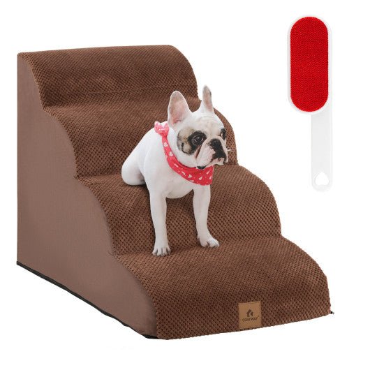  - 4 - Tier Foam Non - Slip Dog Steps with Washable Zippered Cover - Outdoor Style Company