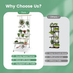  - 4 - Tier Hanging Plant Stand with Hanging Bar - Outdoor Style Company