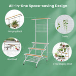  - 4 - Tier Hanging Plant Stand with Hanging Bar - Outdoor Style Company