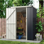  - 4 x 3 FT Metal Outdoor Storage Shed with Lockable Door - Outdoor Style Company