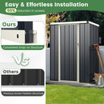  - 4 x 3 FT Metal Outdoor Storage Shed with Lockable Door - Outdoor Style Company