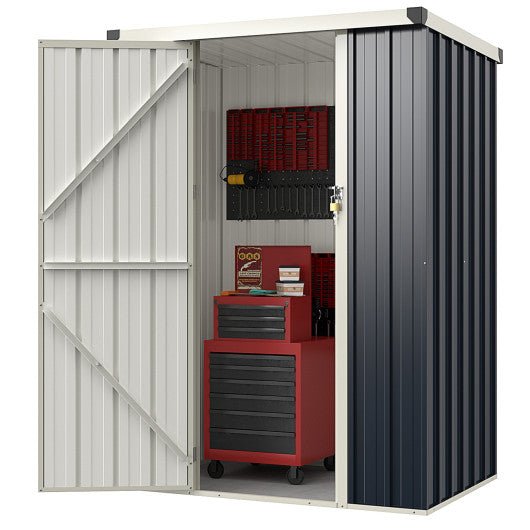  - 4 x 3 FT Metal Outdoor Storage Shed with Lockable Door - Outdoor Style Company