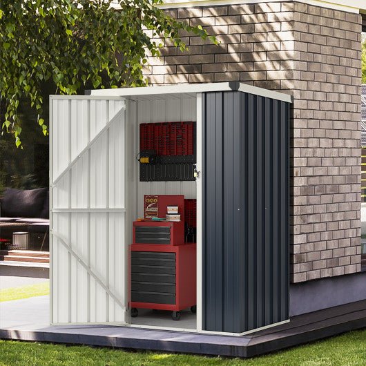  - 4 x 3 FT Metal Outdoor Storage Shed with Lockable Door - Outdoor Style Company