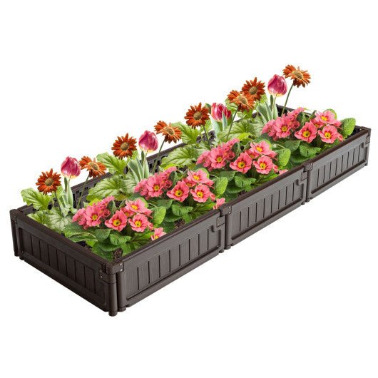  - 4 x 4 Feet Raised Garden Bed Kit Outdoor Planter Box with Open Bottom Design - Outdoor Style Company