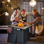  - 40 000 BTU 28 Inches Propane Gas Fire Pit Table With Cover - Outdoor Style Company