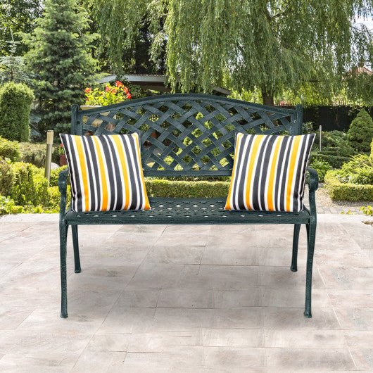  - 40 Inch Outdoor Aluminum Antique Garden Patio Bench - Outdoor Style Company