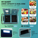  - 40 Quart Car Refrigerator with 12/24V DC and 110 - 240V AC Dual Zone - Outdoor Style Company