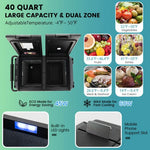 - 40 Quart Car Refrigerator with 12/24V DC and 110 - 240V AC Dual Zone - Outdoor Style Company