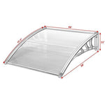  - 40 x 40 Inch Outdoor Polycarbonate Front Door Window Awning Canopy - Outdoor Style Company