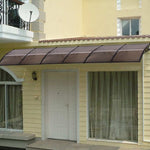  - 40 x 40 Inch Outdoor Polycarbonate Front Door Window Awning Canopy - Outdoor Style Company