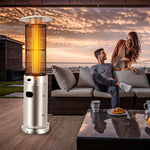  - 40000 BTU Stainless Steel Round Glass Tube Patio Heaters - Outdoor Style Company