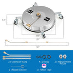  - 4000PSI Pressure Washer Surface Cleaner Stainless Steel with Casters - Outdoor Style Company