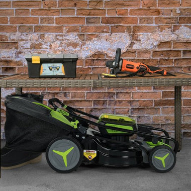  - 40V 18 Inch Brushless Cordless Push Lawn Mower 4.0Ah Batteries and 2 Chargers - Outdoor Style Company