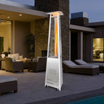  - 42 000 BTU Stainless Steel Pyramid Patio Heater With Wheels - Outdoor Style Company