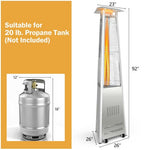  - 42 000 BTU Stainless Steel Pyramid Patio Heater With Wheels - Outdoor Style Company