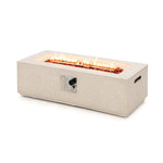  - 42 Inch 50 000 BTU Rectangle Terrazzo Fire Pit Table with PVC Cover - Outdoor Style Company