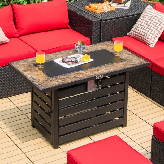  - 42 Inch 50000 BTU Propane Fire Pit Table with Ore Powder Surface - Outdoor Style Company