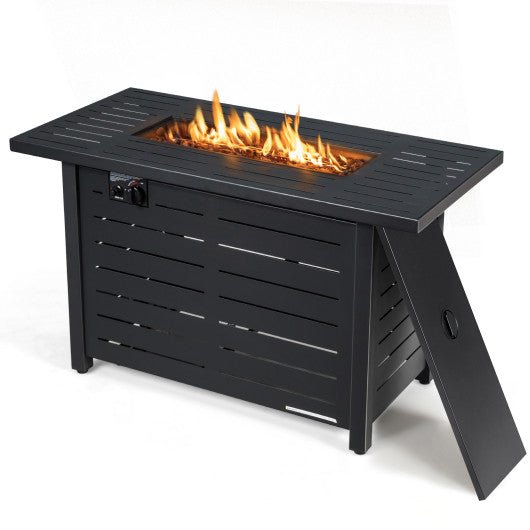  - 42 Inch 60 000 BTU Rectangular Propane Fire Pit Table with Waterproof Cover - Outdoor Style Company