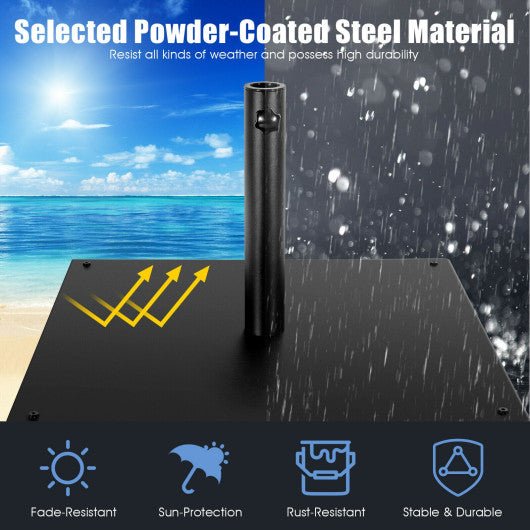  - 42 LBS Weighted 25 Inch Square Patio Umbrella Base - Outdoor Style Company