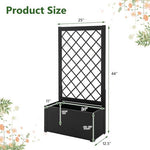  - 44 Inch Metal Raised Garden Bed with Trellis - Outdoor Style Company